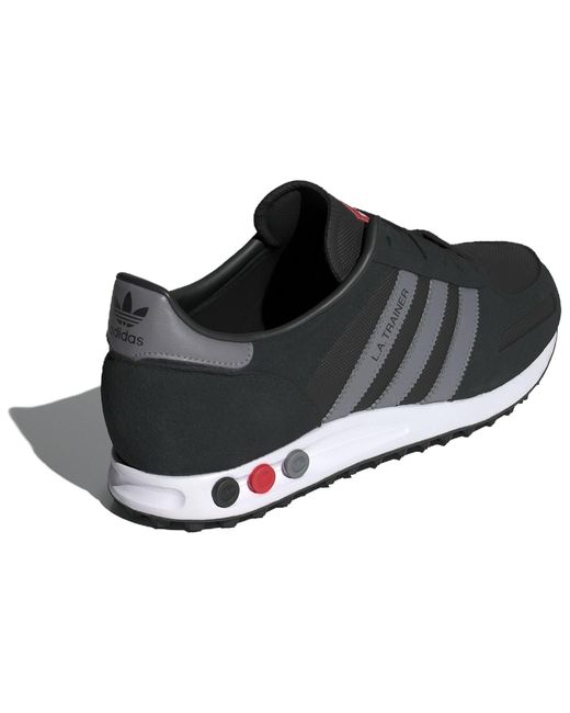 Adidas Black La Trainer Scarlet' for men