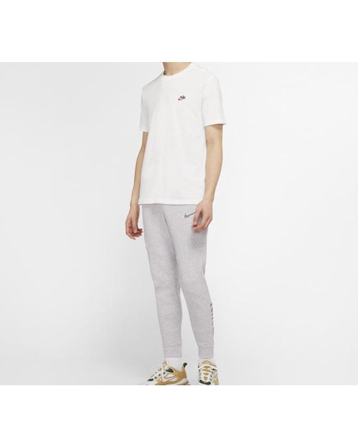 Nike White Sportswear Heritage Small Logo Solid Color Short Sleeve for men