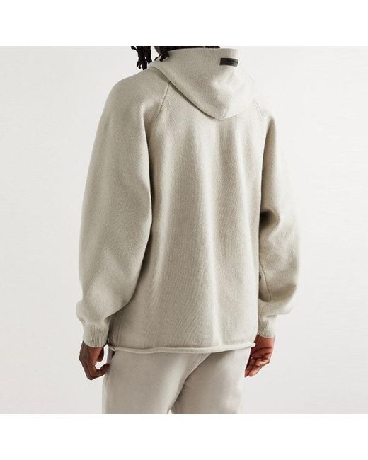 Fear Of God White Ss22 Knit 1977 Hoodie 'Wheat' for men