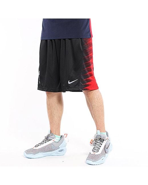 black red nike shorts