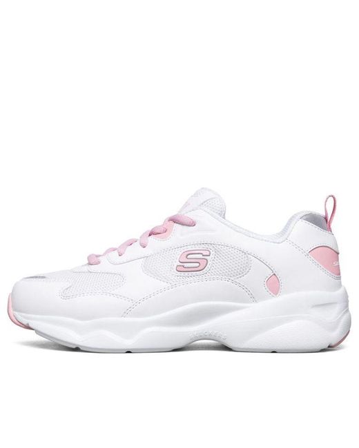 Skechers White (Wmns) D'Lites Campus Leisure Chunky Shoes