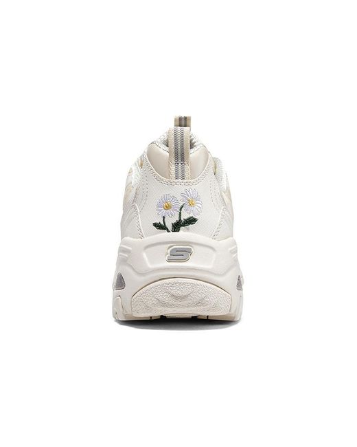 Skechers White (Wmns) D'Lites 1.0 Sneakers