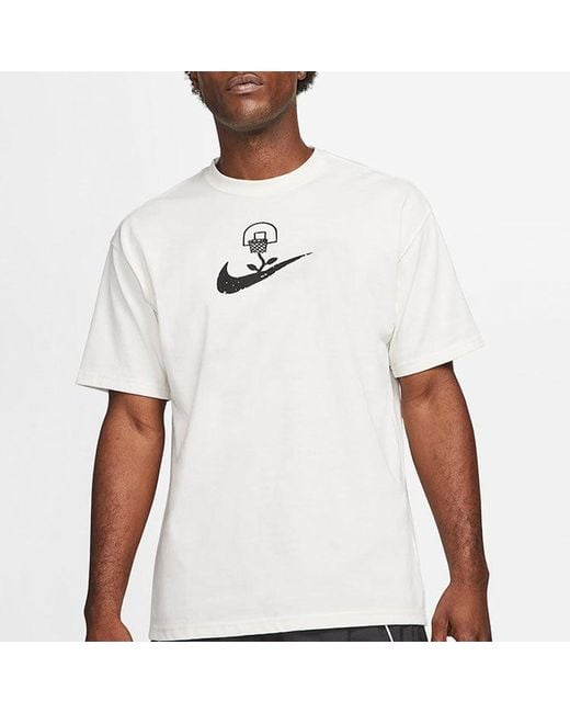 Nike White Logo Printing Pattern Pullover Casual Short Sleeve T-Shirt for men