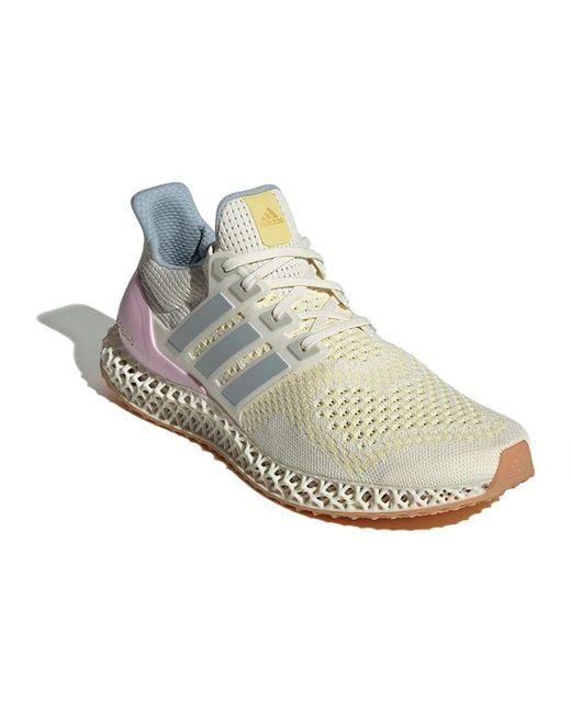 Adidas White Ultra 4D Shoes 'Off Orchid' for men
