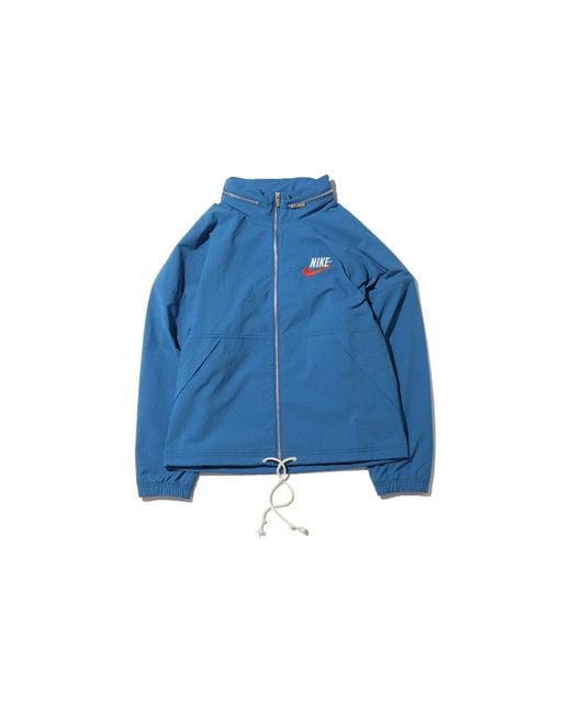 Nike Blue Sportswear Alphabet Logo Woven Jacket for men