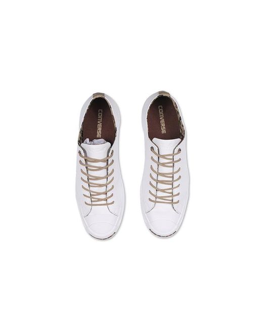 Converse White Jack Purcell Wear-Resistant Non-Slip Low Tops Casual Skateboarding Shoes for men