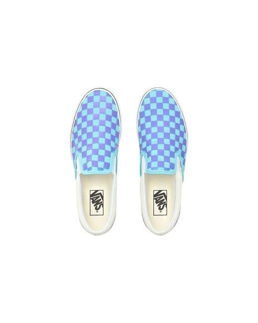 Vans Blue Thermochrome Checker Classic Slip-On for men
