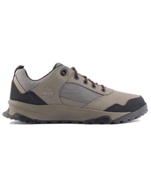 Timberland Brown Lincoln Peak Lite Fabric And Leather Low Hiking Sneakers for men