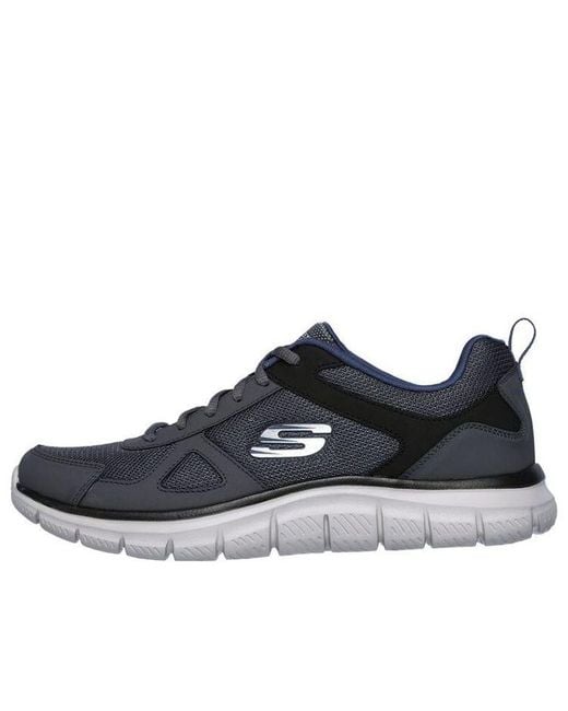 Skechers Blue Track Low-Top Running Shoes for men