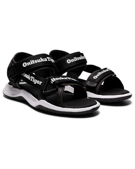Onitsuka Tiger Black Ohbori Strap Sandals for men