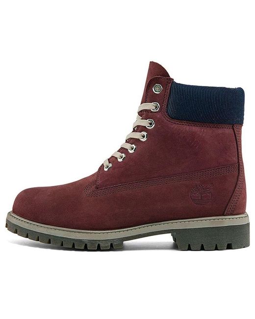 Timberland Red Premium 6 Inch Waterproof Boots for men