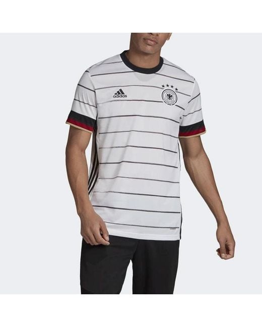 Adidas Blue Soccer/Football Sports Training Short Sleeve Fan Edition Germany Home for men