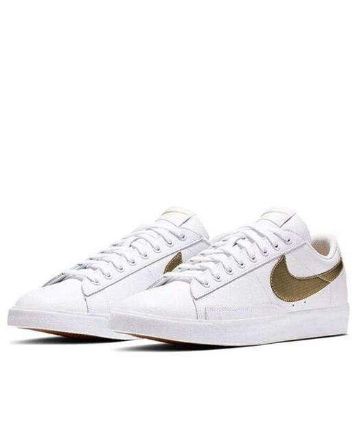 Nike White Blazer Low Premium Metallic' for men