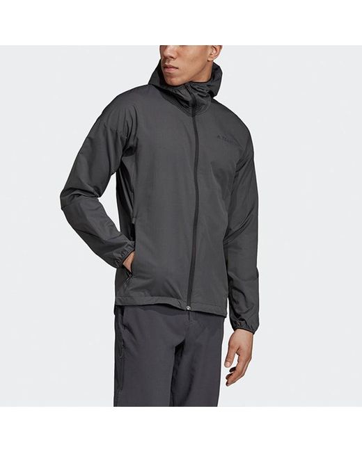 Adidas Gray Terrex Agravic Wind Jacket for men