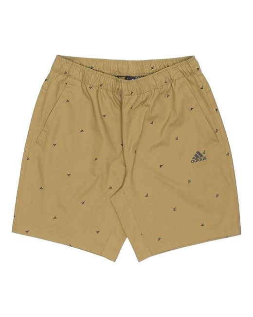 Adidas Natural Fi Short Aop Logo Printing Athleisure Casual Sports Shorts for men