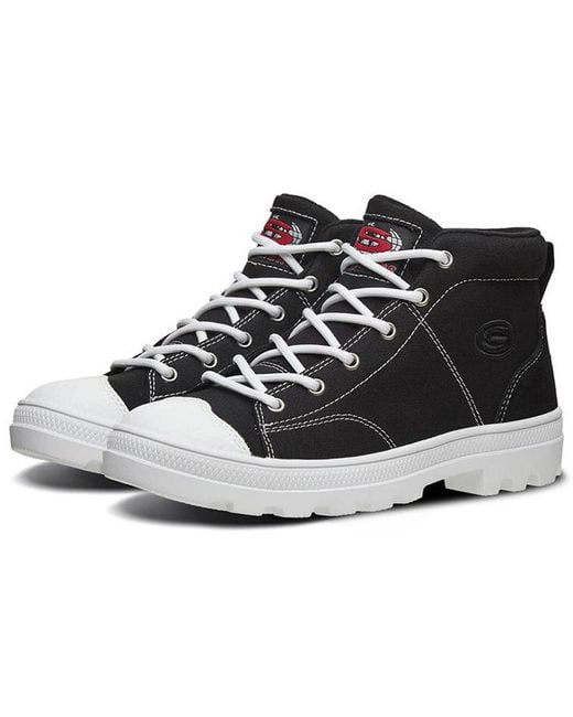 Skechers Black (Wmns) Roadies High-Top Canvas Shoes