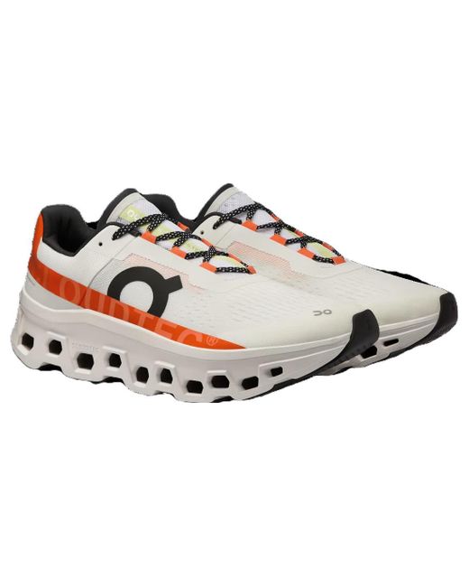 On Shoes White (Wmns) Cloudmonster 'Undyed- Flame' for men