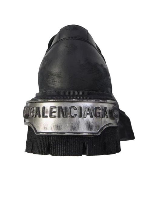 Balenciaga Black Tractor Loafer for men