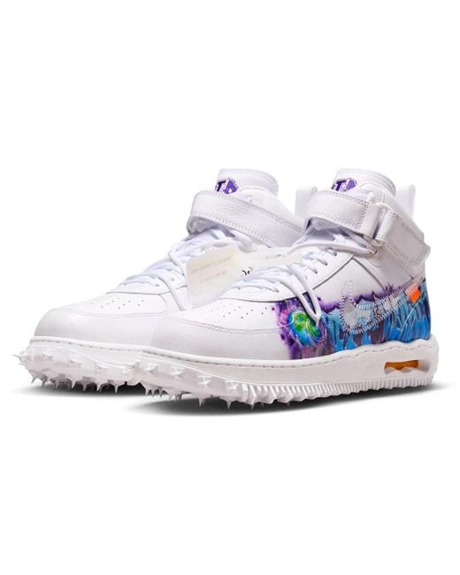 Nike Blue X Off- Air Force 1 Mid 'Graffiti' for men