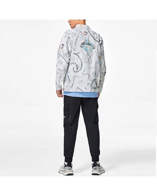 Li-ning Blue X Glare Way Of Wade Graphic Jacket for men