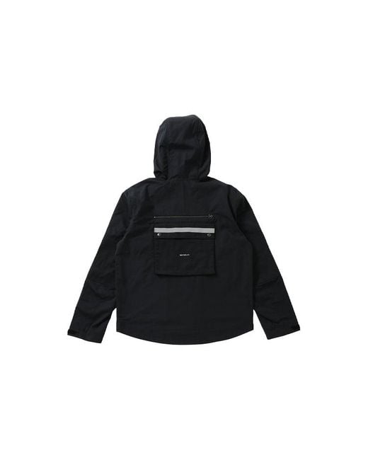 Nike Black Sportswear City Made Multiple Pockets Logo Sports Woven Hooded Jacket for men