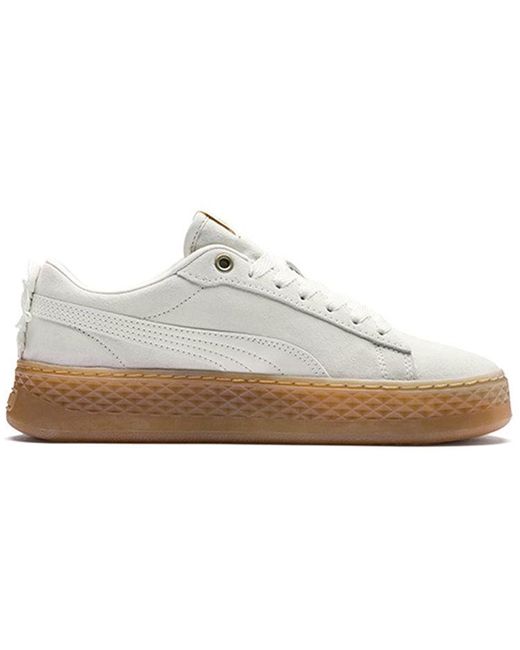 PUMA White (Wmns) Smash Platform Frill