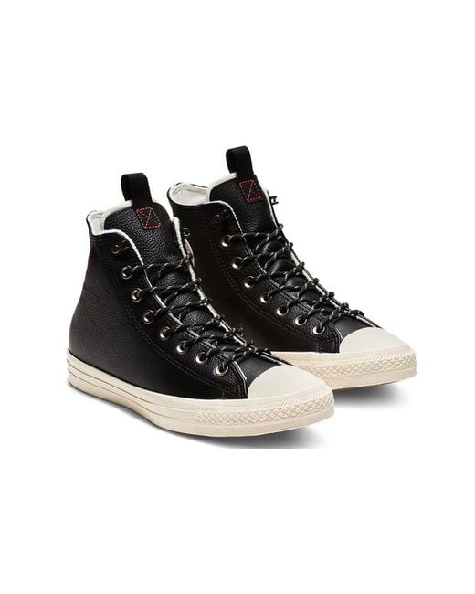 Converse Black Chuck Taylor All Star Hi Leather for men