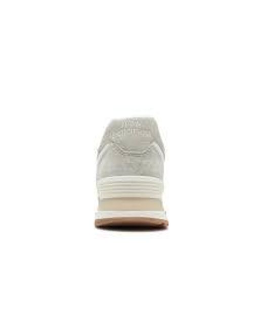 New Balance White (Wmns) 574 Lifestyle Sneakers 'Light'