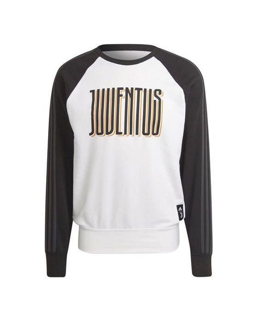 Adidas Black Juventus Soccer/Football Training Sports Round Neck Pullover for men