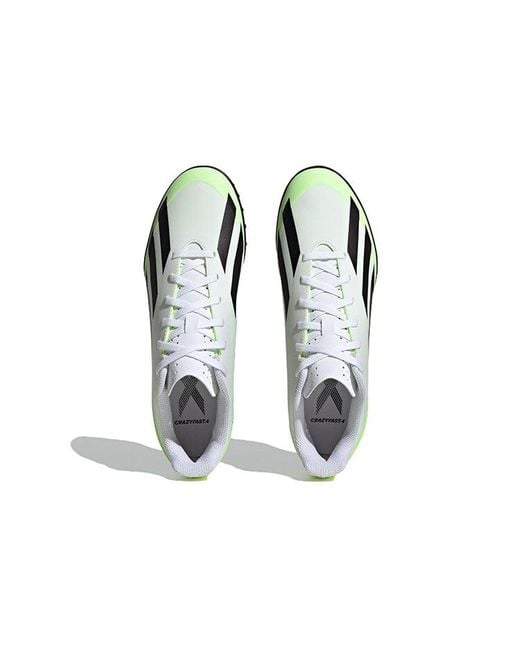 Adidas Green X Crazyfast.4 Tf Lucid Lemon' for men