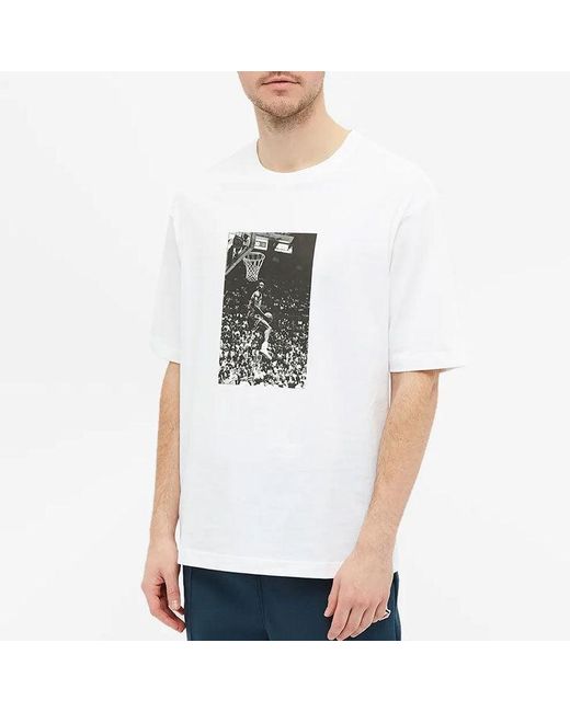 Nike White X Union La Dunk Printing Sports Round Neck T-Shirt Asia Sizing for men