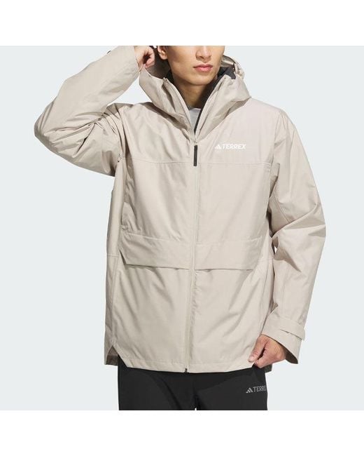 Adidas Natural Terrex 3-In-1 Rain.Rdy Parka for men