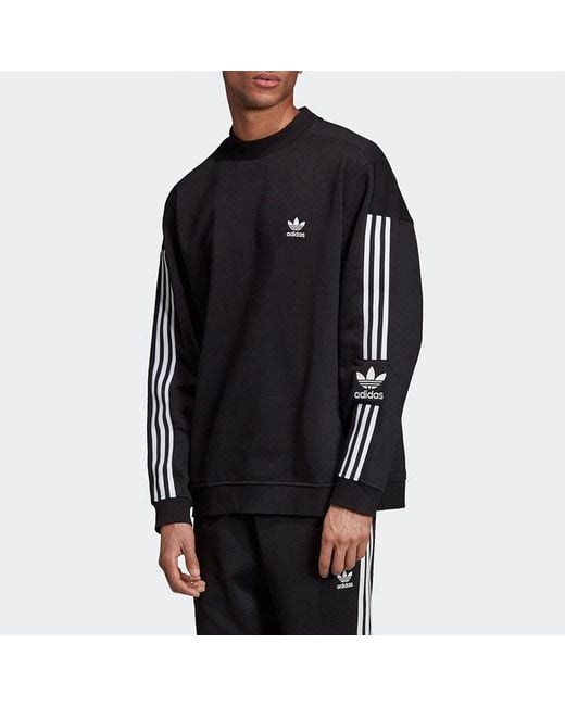 Adidas Black Originals Lock Up 3-Stripes Sweatshirt for men