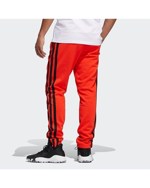 Adidas Red Dame Vis Pant Stripe Sports Long Pants for men