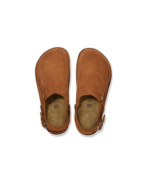Birkenstock Brown Lutry Premium Suede Leather 'Mink' for men