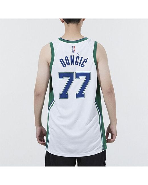 Nike Blue Nbaluka Doncic Dallas Mavericks 75Th Anniversary City Sw Fan Edition Basketball Jersey #77 for men
