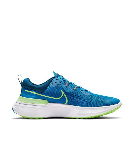 Nike Blue React Miler 2 'Imperial Lime Glow' for men