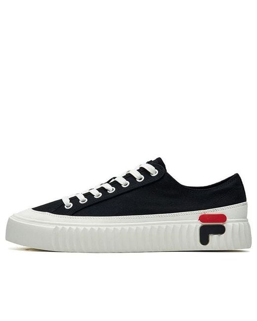 Fila Black Gear Canvas Shoes for men