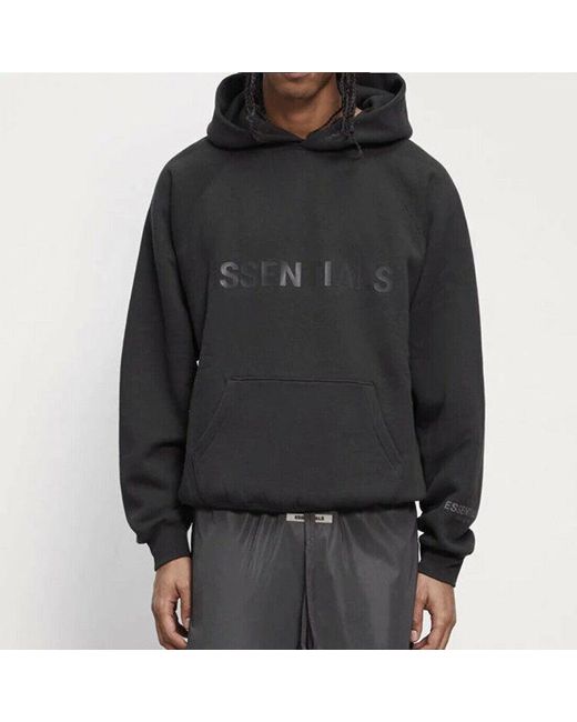 Fear Of God Black Ss20 Logo Hoodie for men
