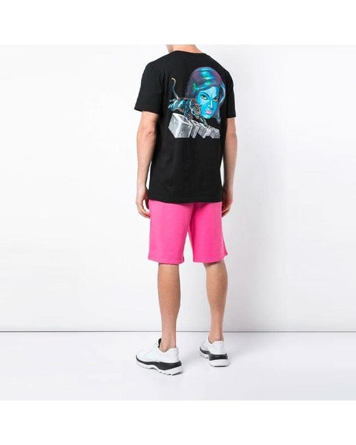 Off-White c/o Virgil Abloh Black 3D Printing Cotton Short Sleeve for men