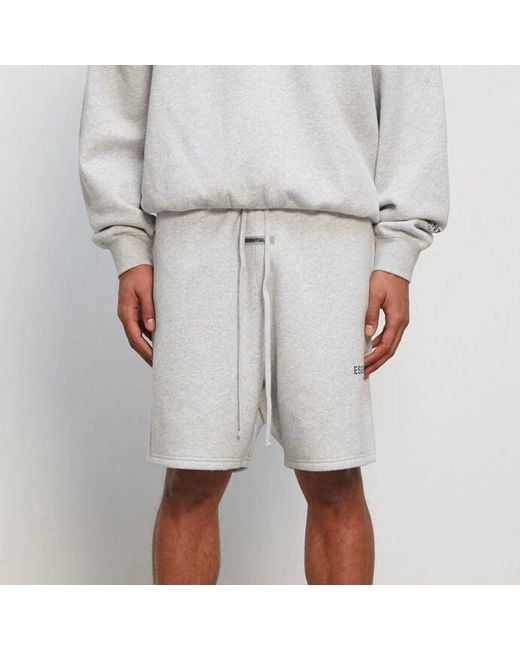 Fear Of God White Sweatshorts 'Heather' for men