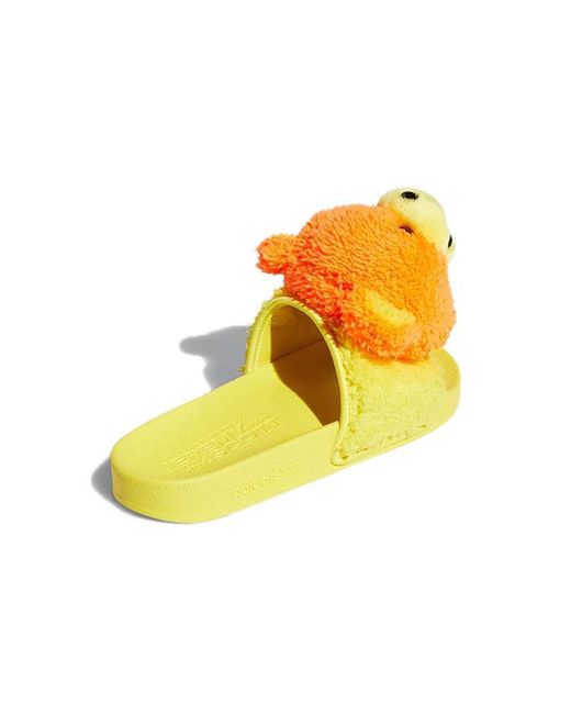 Adidas Yellow Jeremy Scott X Adilette Slide 'Js Bear' for men