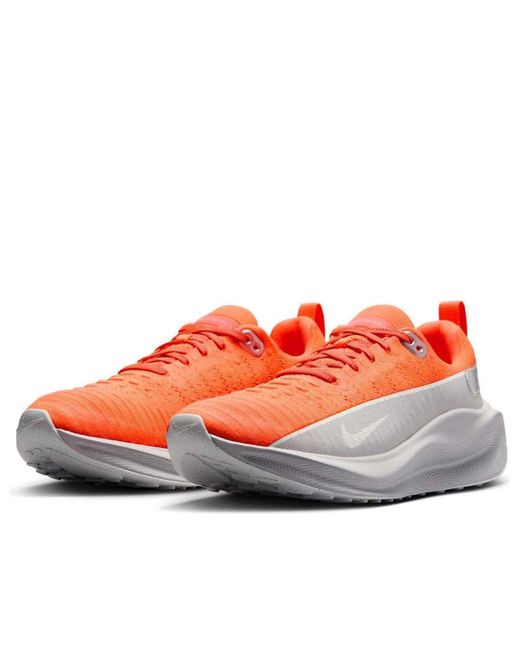 Nike Gray Reactx Infinity Run 4 Prm 'Hyper Crimson Light' for men