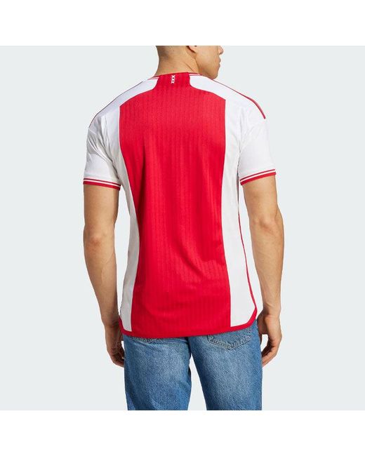 Adidas Red Home Ajax Amsterdam Short Sleeve Football Jersey for men