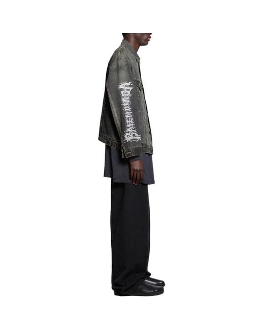 Balenciaga Gray Crypto Large Fit Jacket 'Light' for men