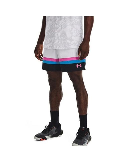 Under Armour Blue Baseline Woven Shorts for men
