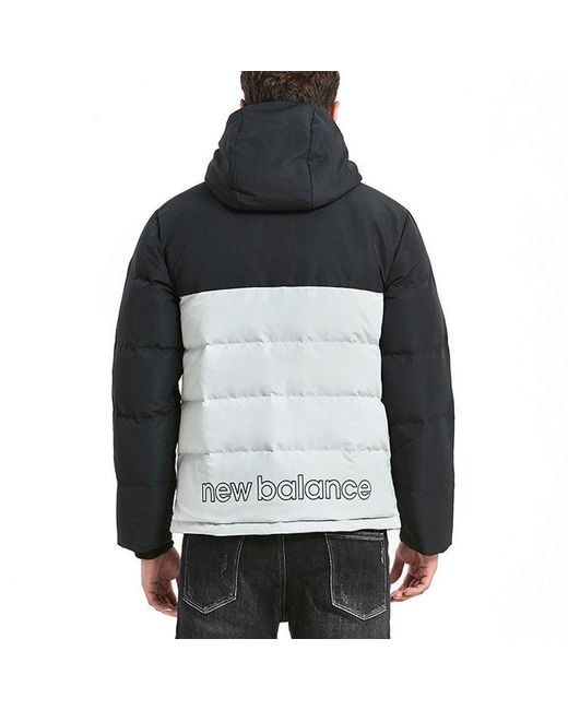 New Balance Black Windproof Lifestyle Down Jacket for men