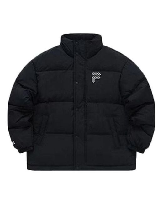 Fila Black Logo Printed Down Jacket for men