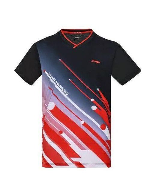 Li-ning Blue National Team Table Tennis Jersey T-Shirt for men