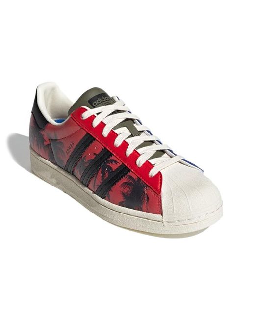 Adidas Red Originals Superstar Shoes for men
